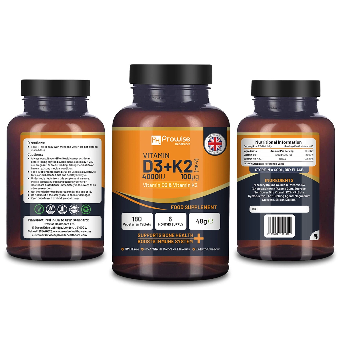 comprimidos-vegetarianos-de-vitamina-d3mg com 180 comprimidos veganos