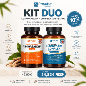 Início kit duo ashwagandha complexo de magnesio optimized